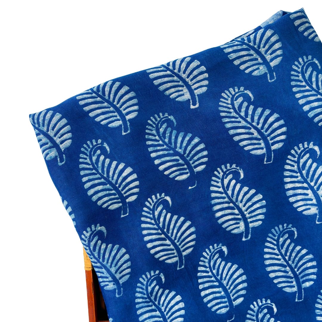 Mix Saree Saree Indigo Dabu Abstract Leaf Hand Block Printed Soft Munga Saree