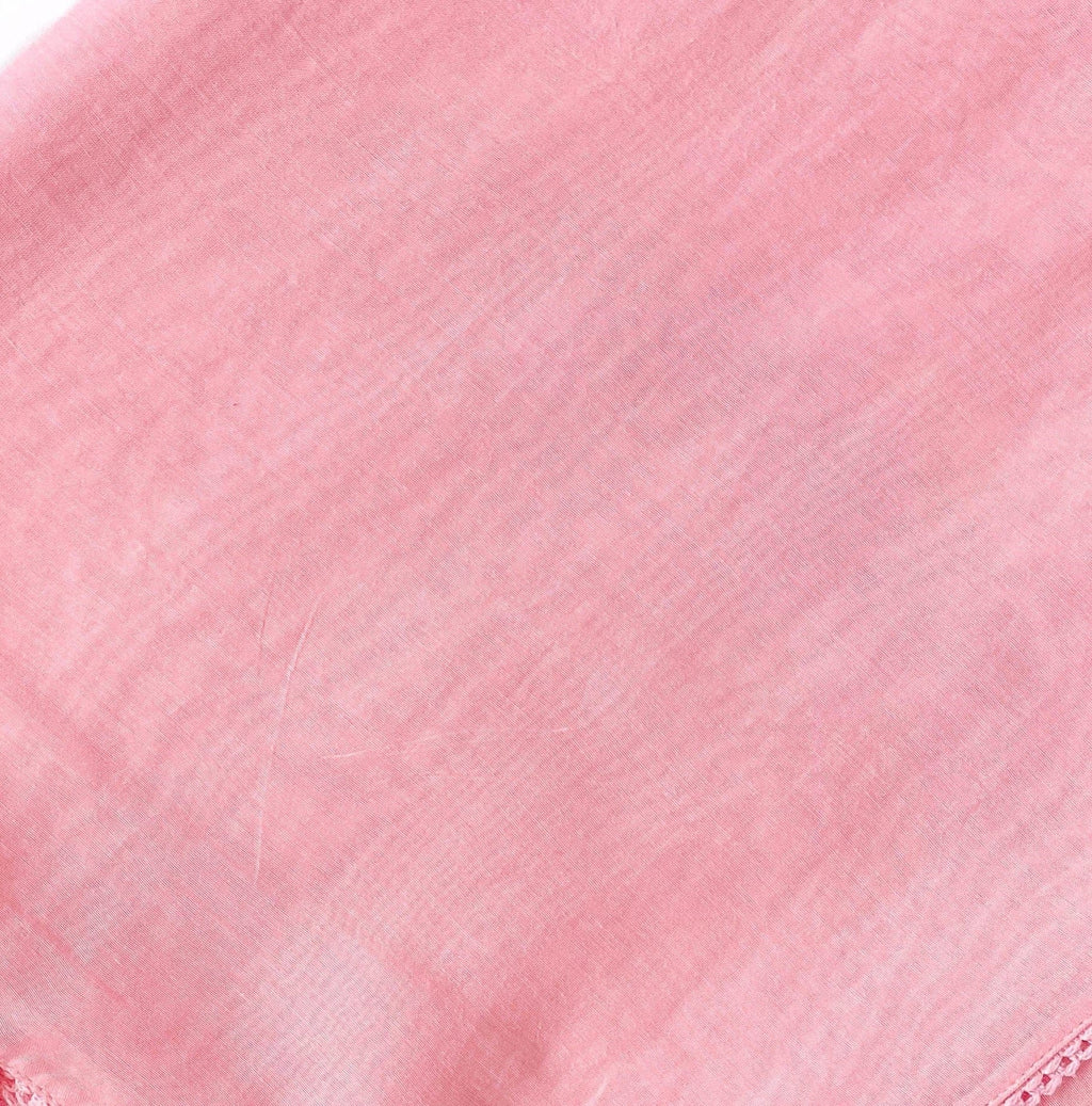 Mul Chanderi Saree Cut Piece (CUT PIECE) Baby Pink Color Hand Dyed Pure Mul Chanderi Fabric (Width 44 Inches)