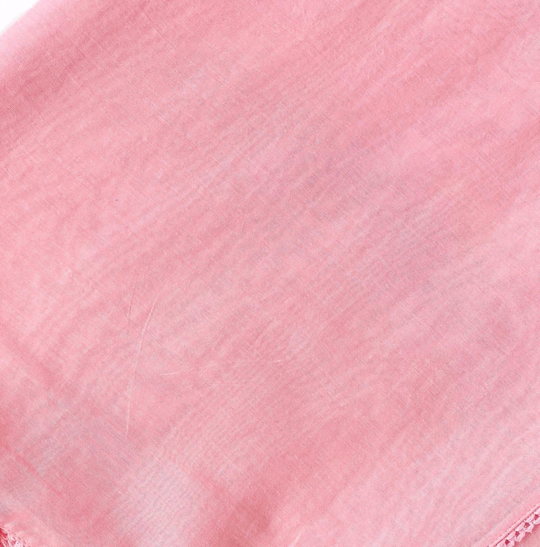 Mul Chanderi Saree Cut Piece (CUT PIECE) Baby Pink Color Hand Dyed Pure Mul Chanderi Fabric (Width 44 Inches)
