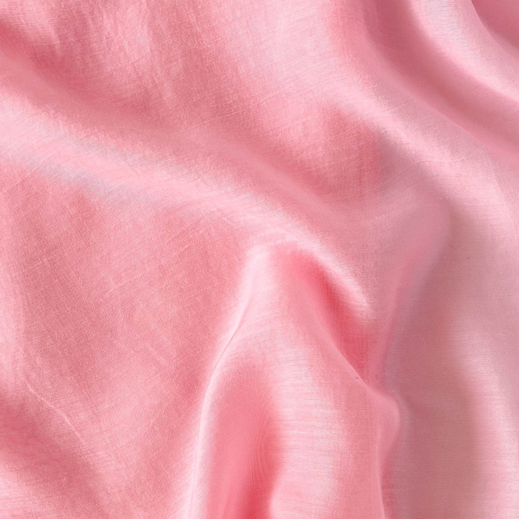 Mul Chanderi Saree Cut Piece (CUT PIECE) Baby Pink Color Hand Dyed Pure Mul Chanderi Fabric (Width 44 Inches)