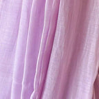 Mul Chanderi Saree Cut Piece (CUT PIECE) Lilac Color Hand Dyed Pure Mul Chanderi Fabric (Width 44 Inches)