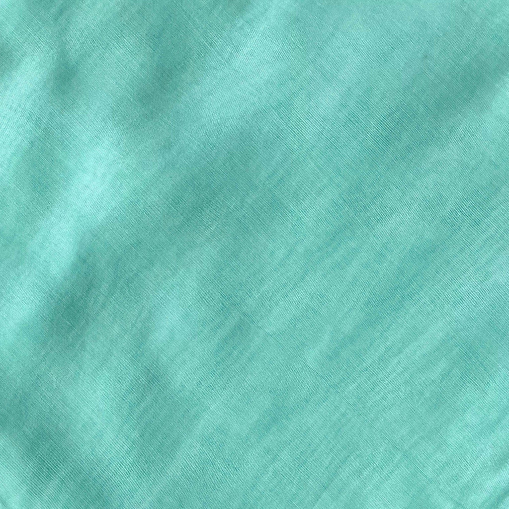 Mul Chanderi Saree Cut Piece (CUT PIECE) Turquoise Color Hand Dyed Pure Mul Chanderi Fabric (Width 44 Inches)