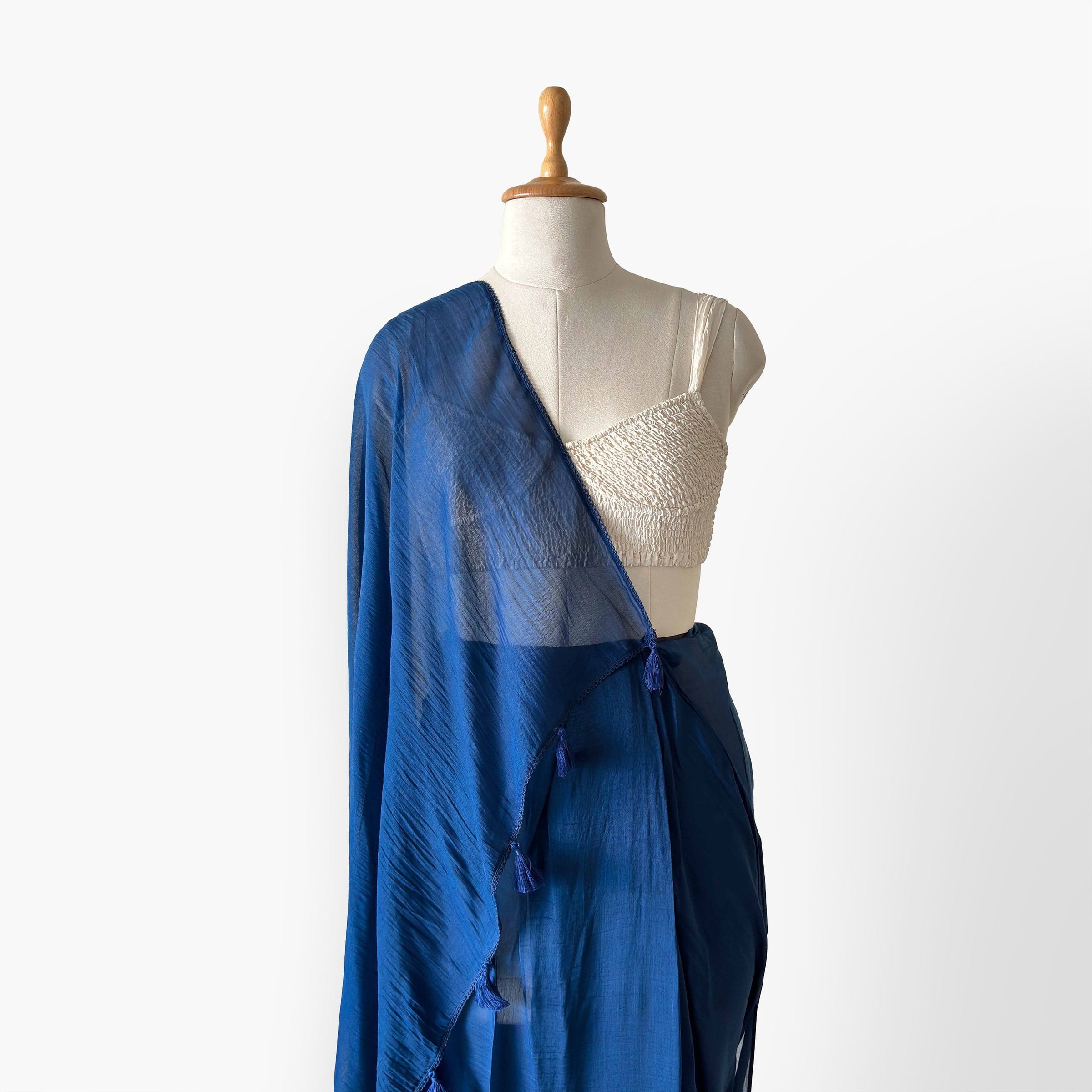 Mul Chanderi Saree Saree Coffee with My Girls Hand Dyed Pure Mul Chanderi Saree