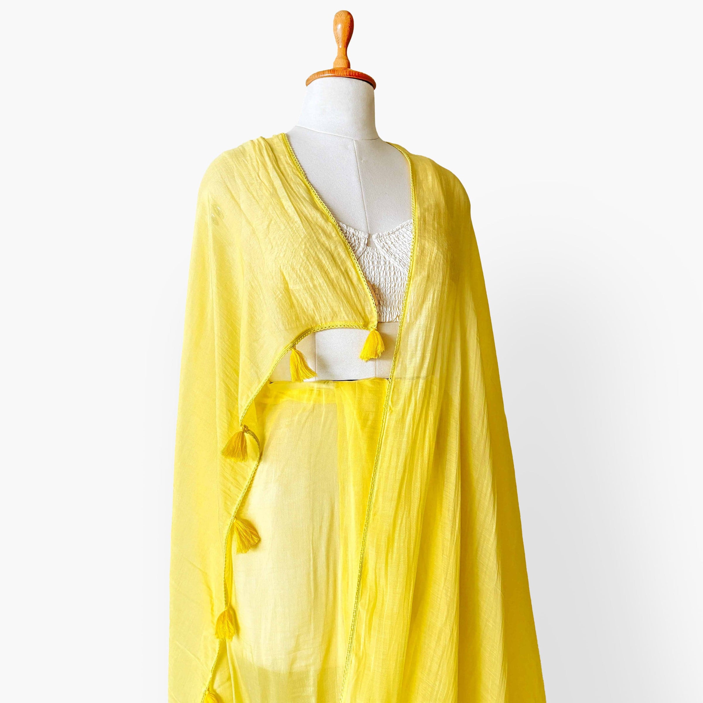 Mul Chanderi Saree Saree Dancing by Myself Hand Dyed Pure Mul Chanderi Saree