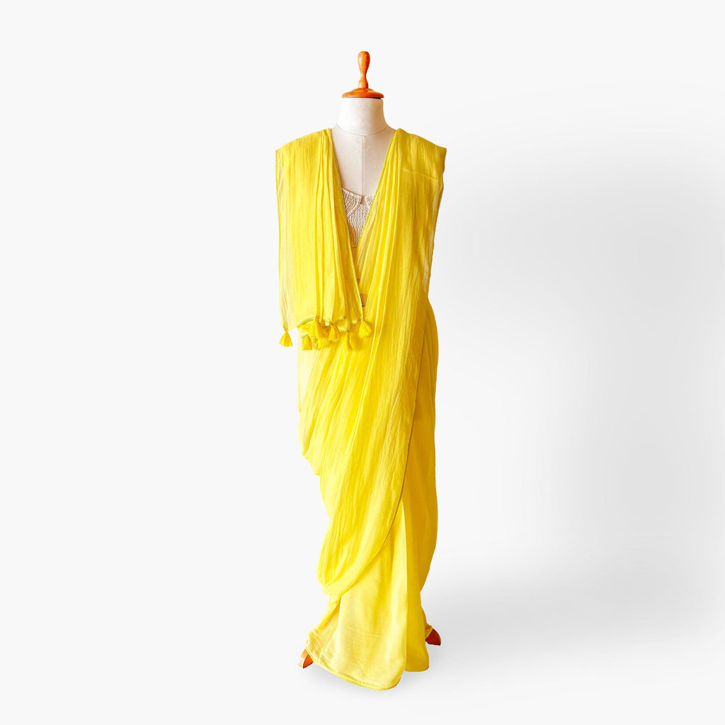 Mul Chanderi Saree Saree Dancing by Myself Hand Dyed Pure Mul Chanderi Saree