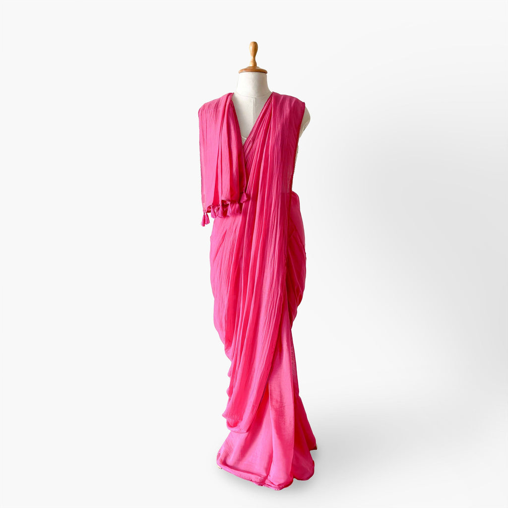 Mul Chanderi Saree Saree I Can Buy Myself Flowers Hand Dyed Pure Mul Chanderi Saree