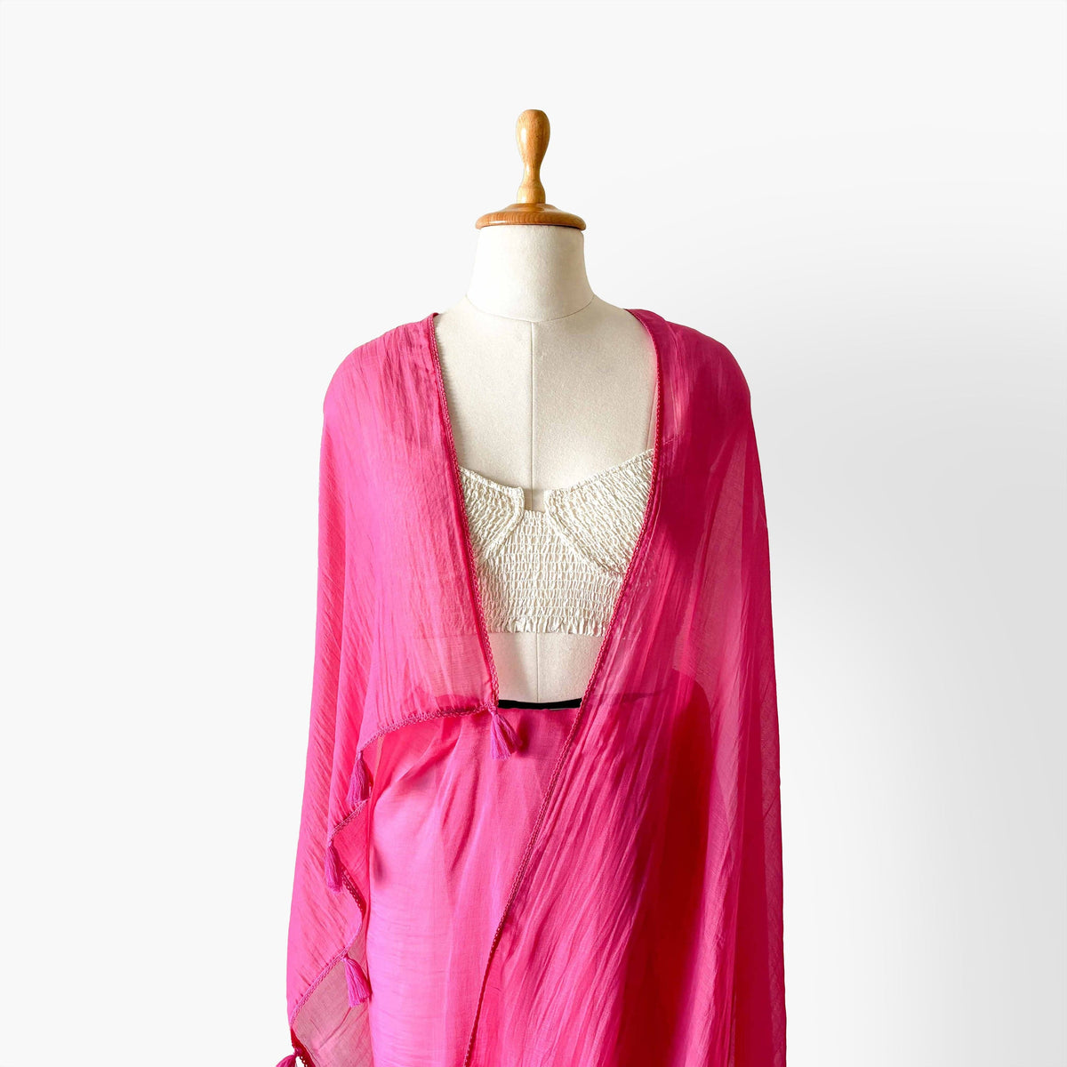 Mul Chanderi Saree Saree I Can Buy Myself Flowers Hand Dyed Pure Mul Chanderi Saree