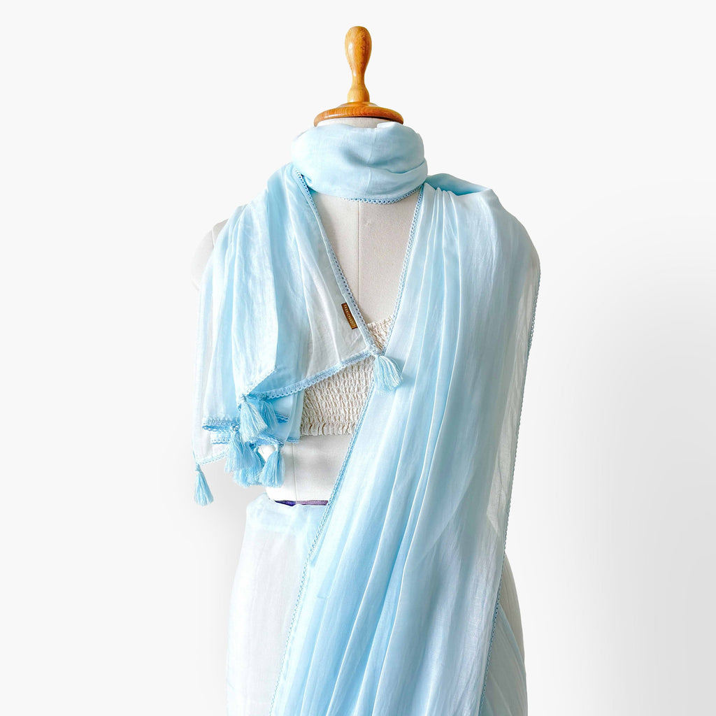 Mul Chanderi Saree Saree Letters to My Lover Hand Dyed Pure Mul Chanderi Saree