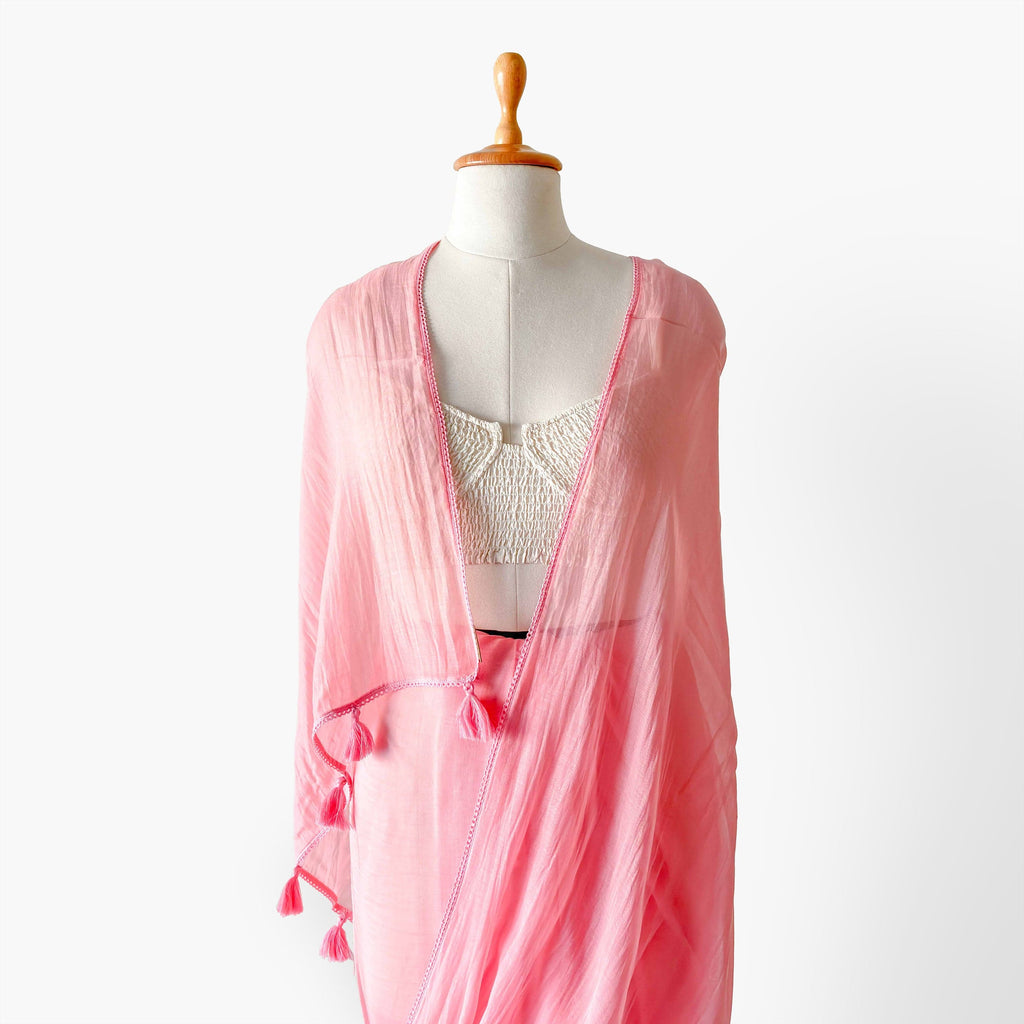 Mul Chanderi Saree Saree ME TIME Hand Dyed Pure Mul Chanderi Saree