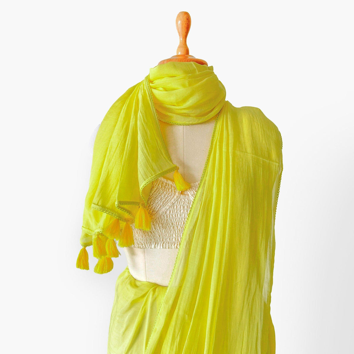 Mul Chanderi Saree Saree Peek-A-Boo Hand Dyed Pure Mul Chanderi Saree
