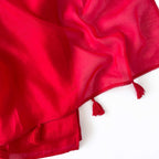 Mul Chanderi Saree Saree Red is My Color Hand Dyed Pure Mul Chanderi Saree
