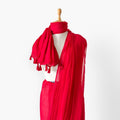 Mul Chanderi Saree Saree Red is My Color Hand Dyed Pure Mul Chanderi Saree