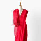 Mul Chanderi Saree Saree Red is My Color Hand Dyed Pure Mul Chanderi Saree