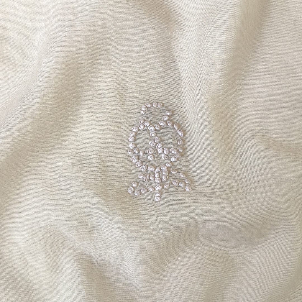 Mul Chanderi Suit Set Unstitched Suit Ash Grey Bloom of Roses Hand Embroidered Pure Mul Chanderi Unstitched Suit sets