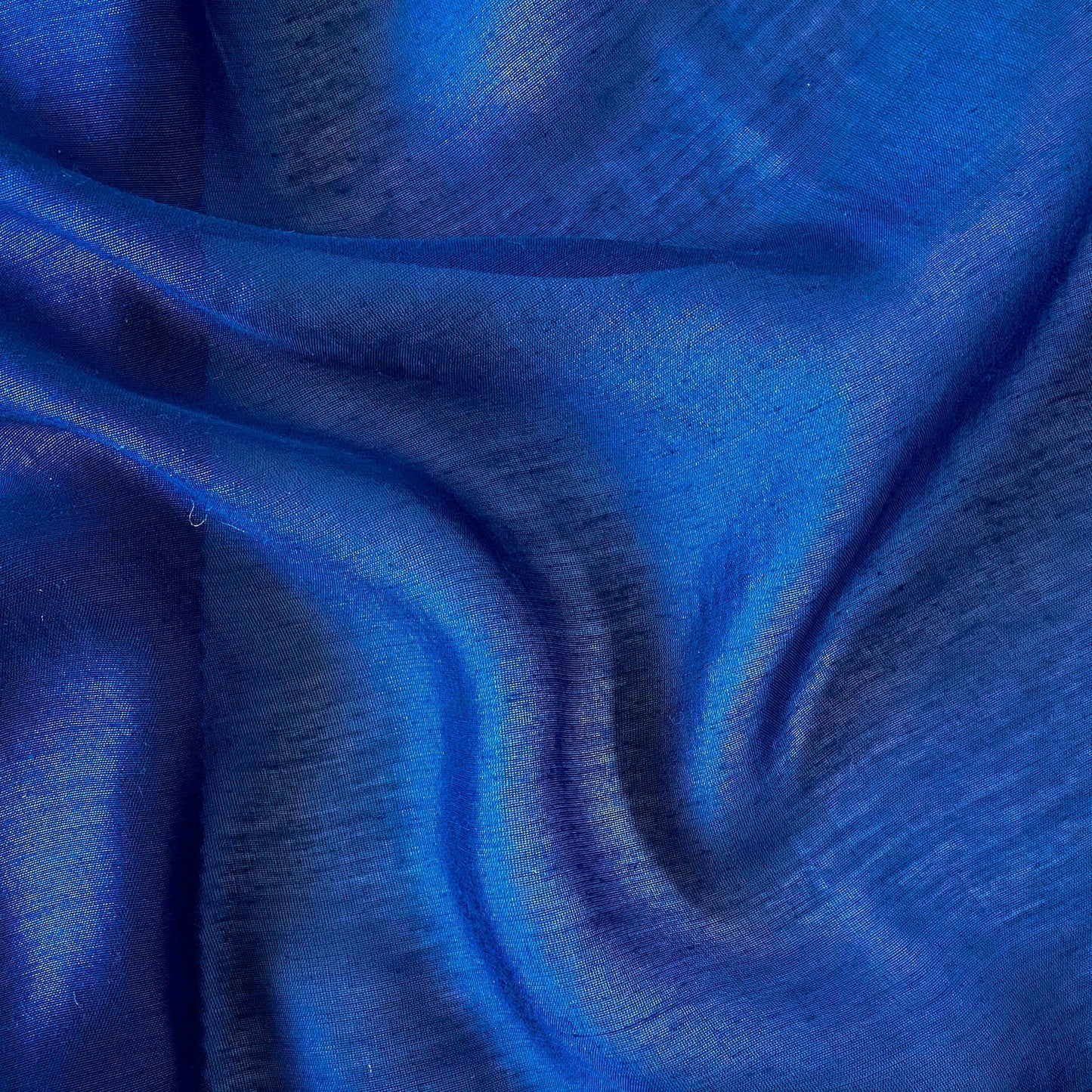 Munga Saree Cut Piece (CUT PIECE) Blue Colour Hand Dyed Soft Munga Fabric (Width 44 Inches)