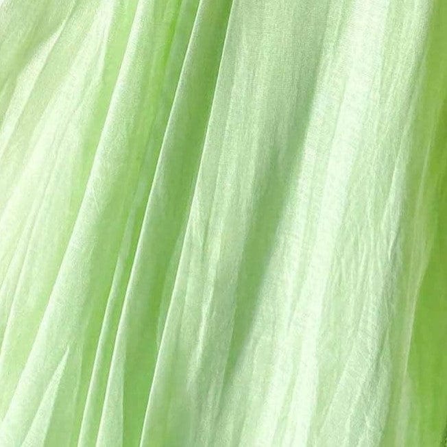 Munga Saree Cut Piece (CUT PIECE) Green Hand Dyed Soft Munga Fabric (Width 44 Inches)