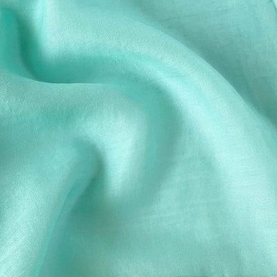 Munga Saree Cut Piece (CUT PIECE) Turquoise Color Hand Dyed Soft Munga Fabric (Width 44 Inches)