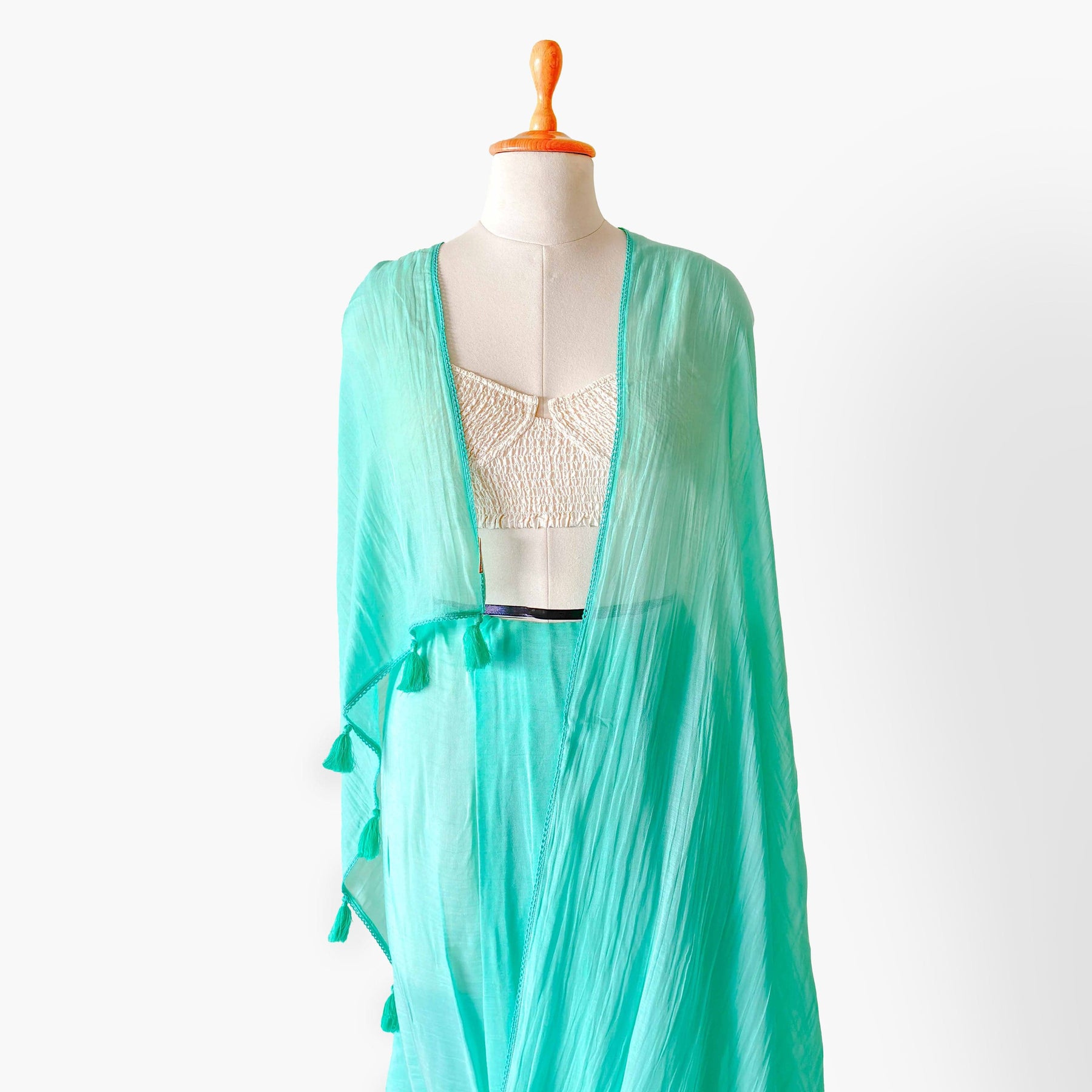 Get Ready With Me Hand Dyed Soft Munga Saree Fabric Pandit