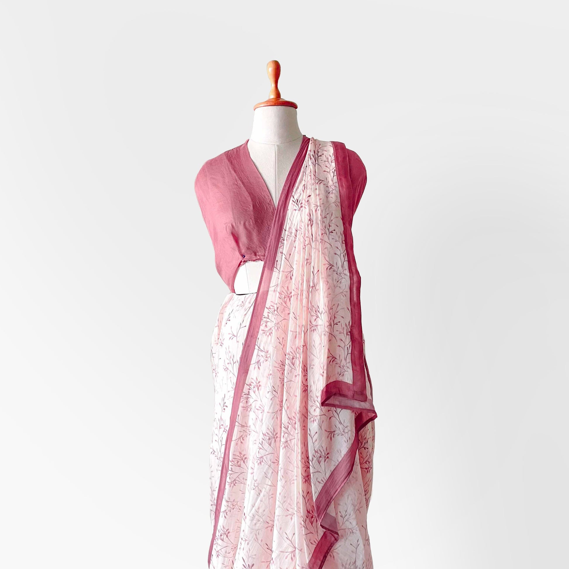 Munga Saree Saree Pastel Pink Printed Soft Munga Saree