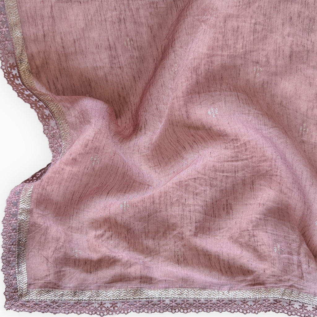 Paro Unstitched Suit Unstitched Suit Muted Mauve Linen Suit Set