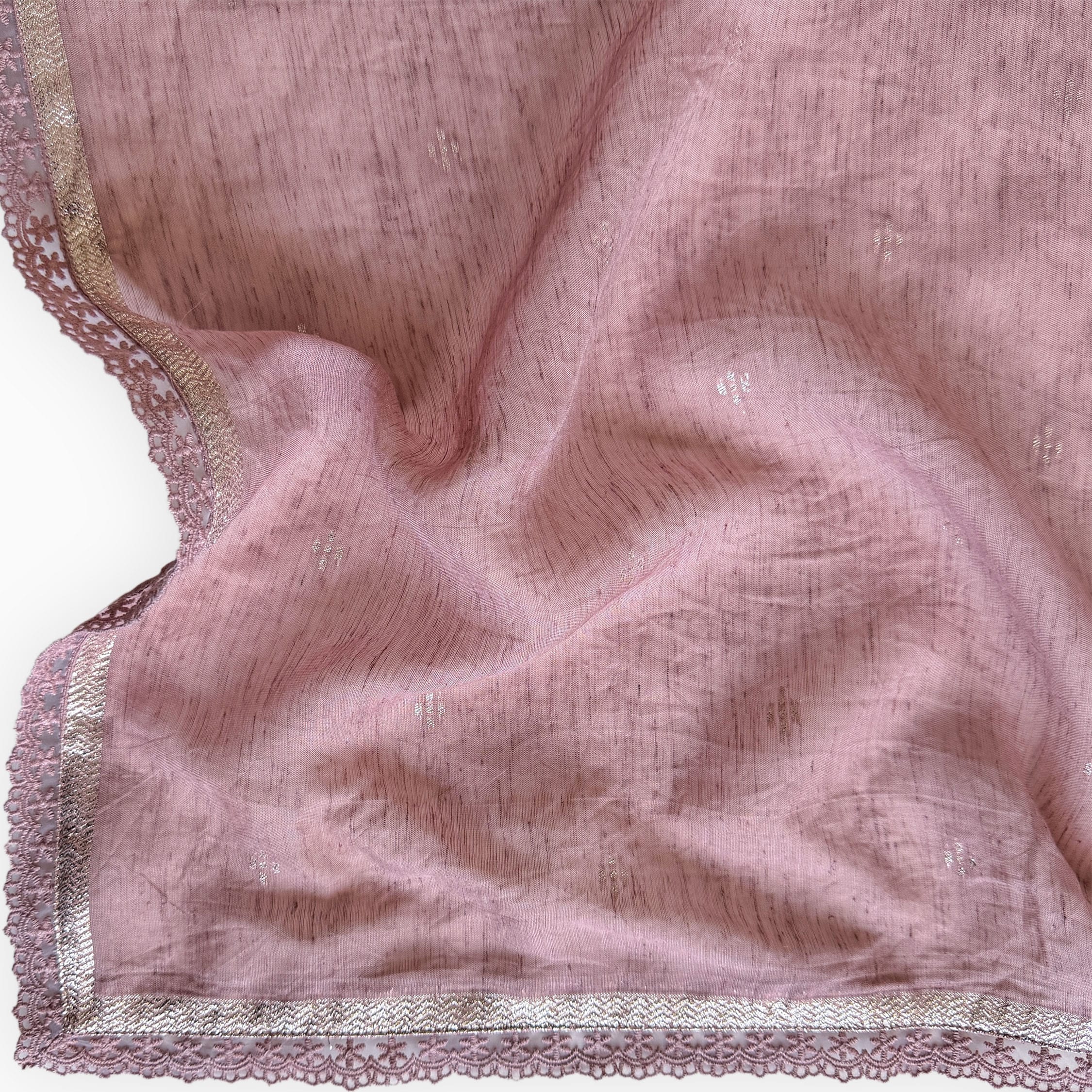Paro Unstitched Suit Unstitched Suit Muted Mauve Linen Suit Set