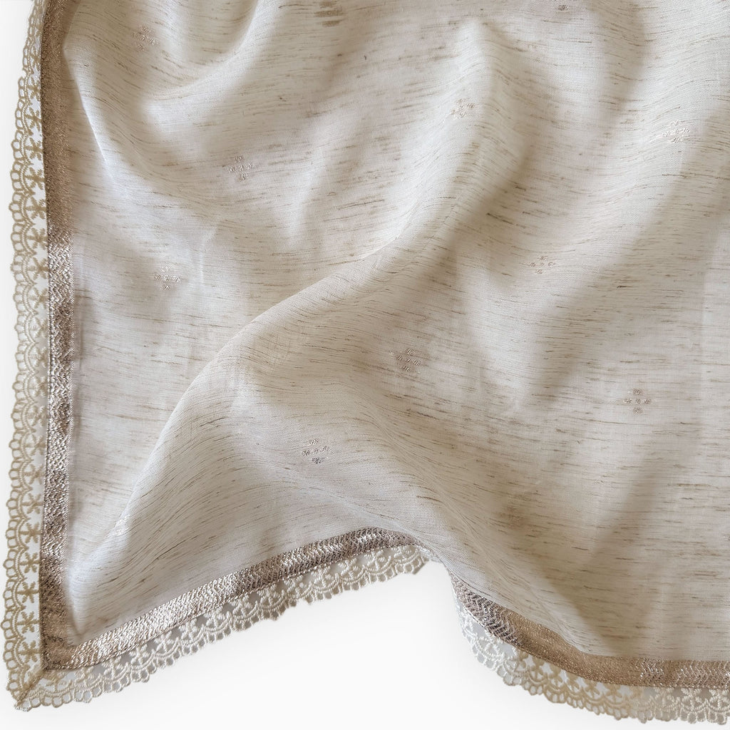 Paro Unstitched Suit Unstitched Suit Natural White Linen Suit Set