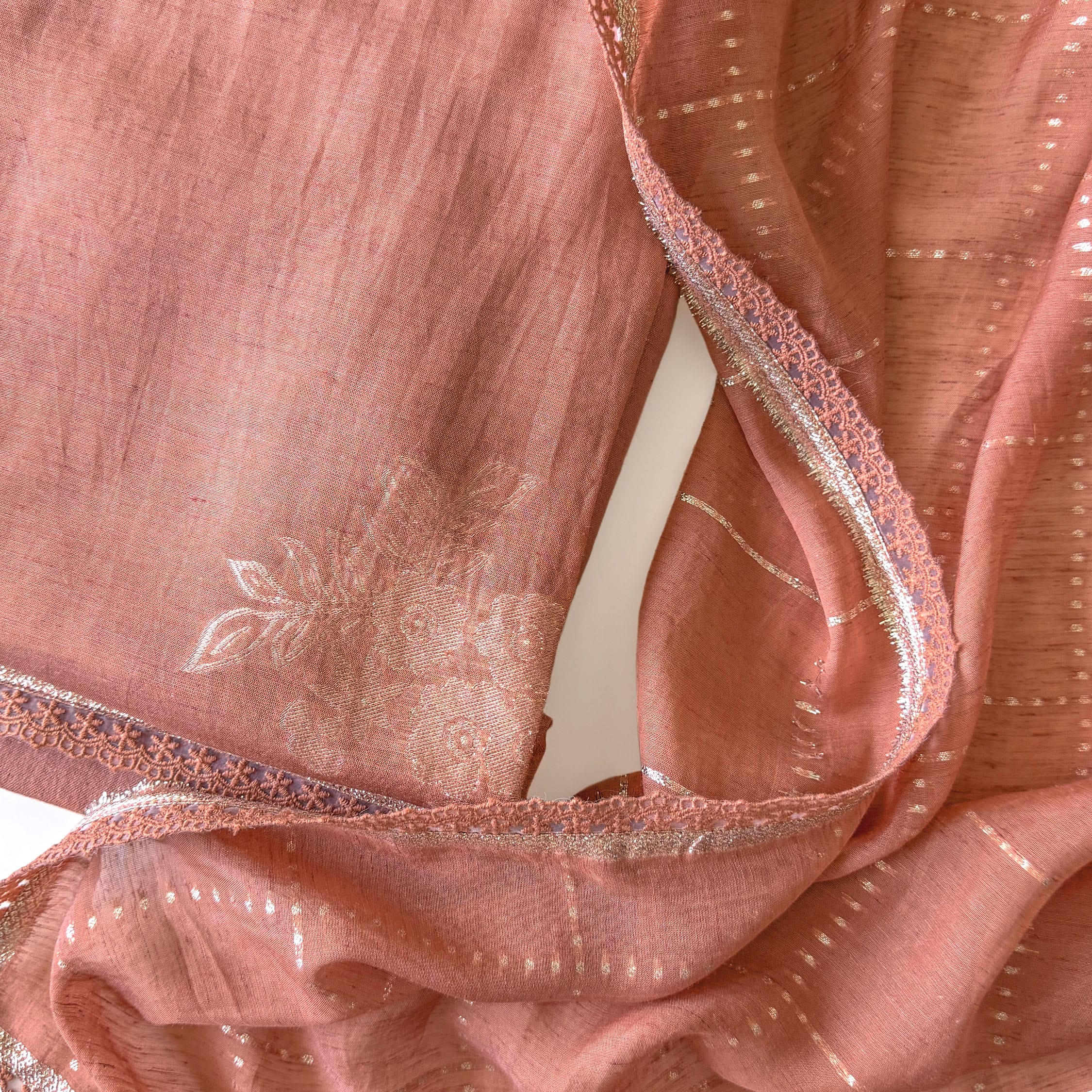 Paro Unstitched Suit Unstitched Suit Rustic Red Linen Suit Set
