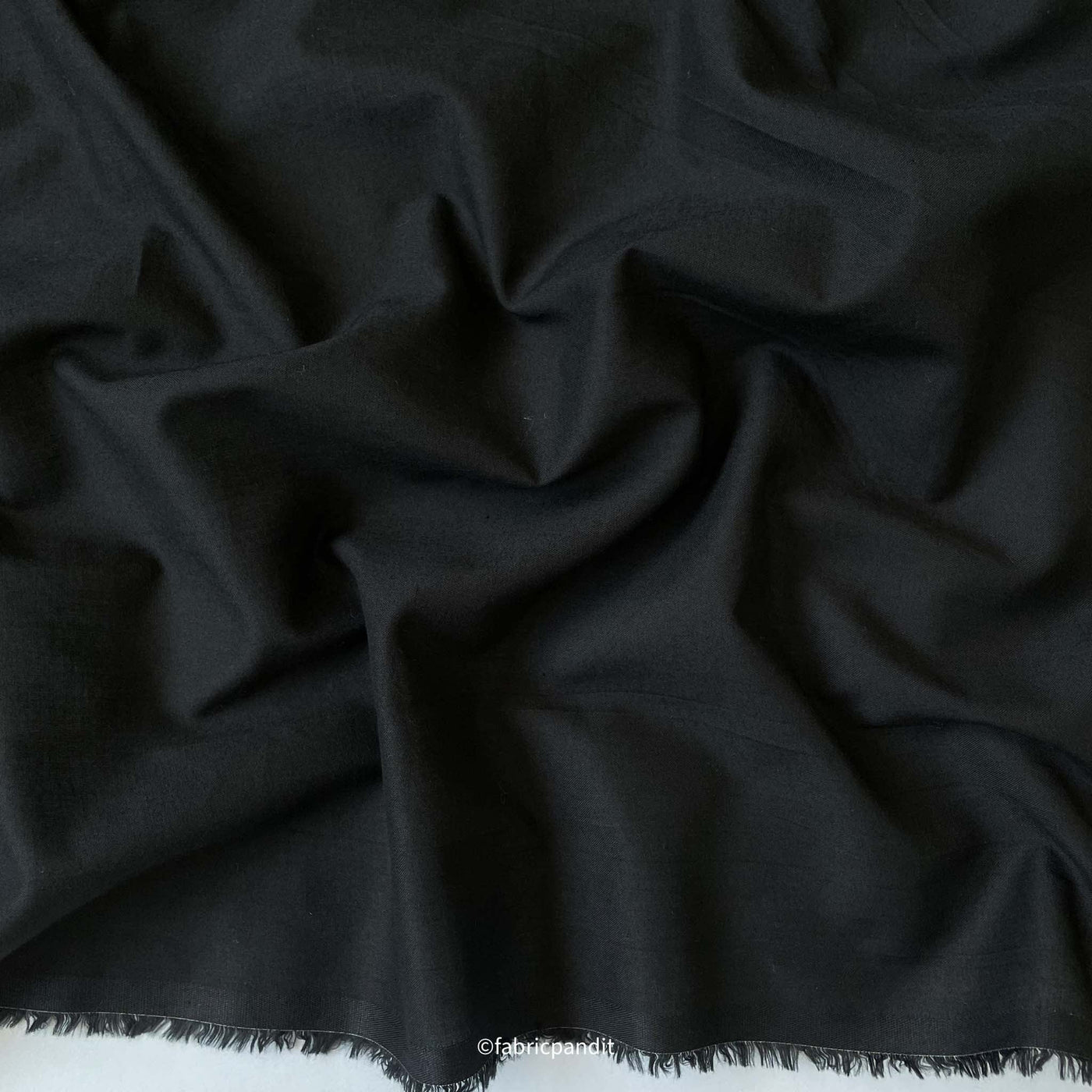 Plain Cotton Cambric Fabric Cut Piece 1 MTR (CUT PIECE) Jade Black Color Pure Cotton Cambric Fabric (Width 42 Inches)