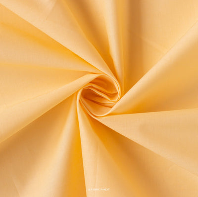 Plain Cotton Cambric Fabric Cut Piece 1 MTR (CUT PIECE) Saffron Yellow Color Pure Cotton Cambric Fabric (Width 40 Inches)