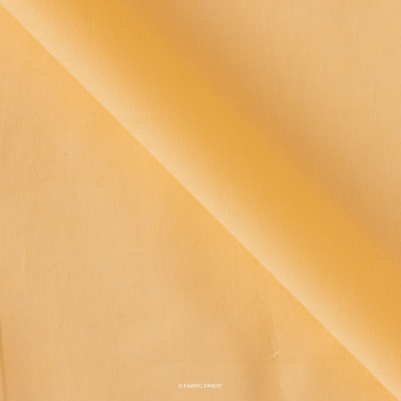 Plain Cotton Cambric Fabric Cut Piece 1 MTR (CUT PIECE) Saffron Yellow Color Pure Cotton Cambric Fabric (Width 40 Inches)