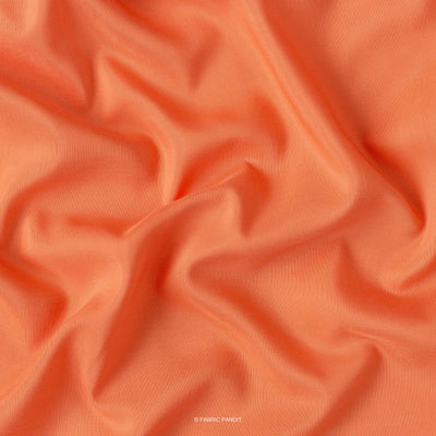 Poly Muslin Fabric Cut Piece 1 MTR (CUT PIECE) Deep Carrot Orange Plain Soft Poly Muslin Fabric (Width 44 Inches)