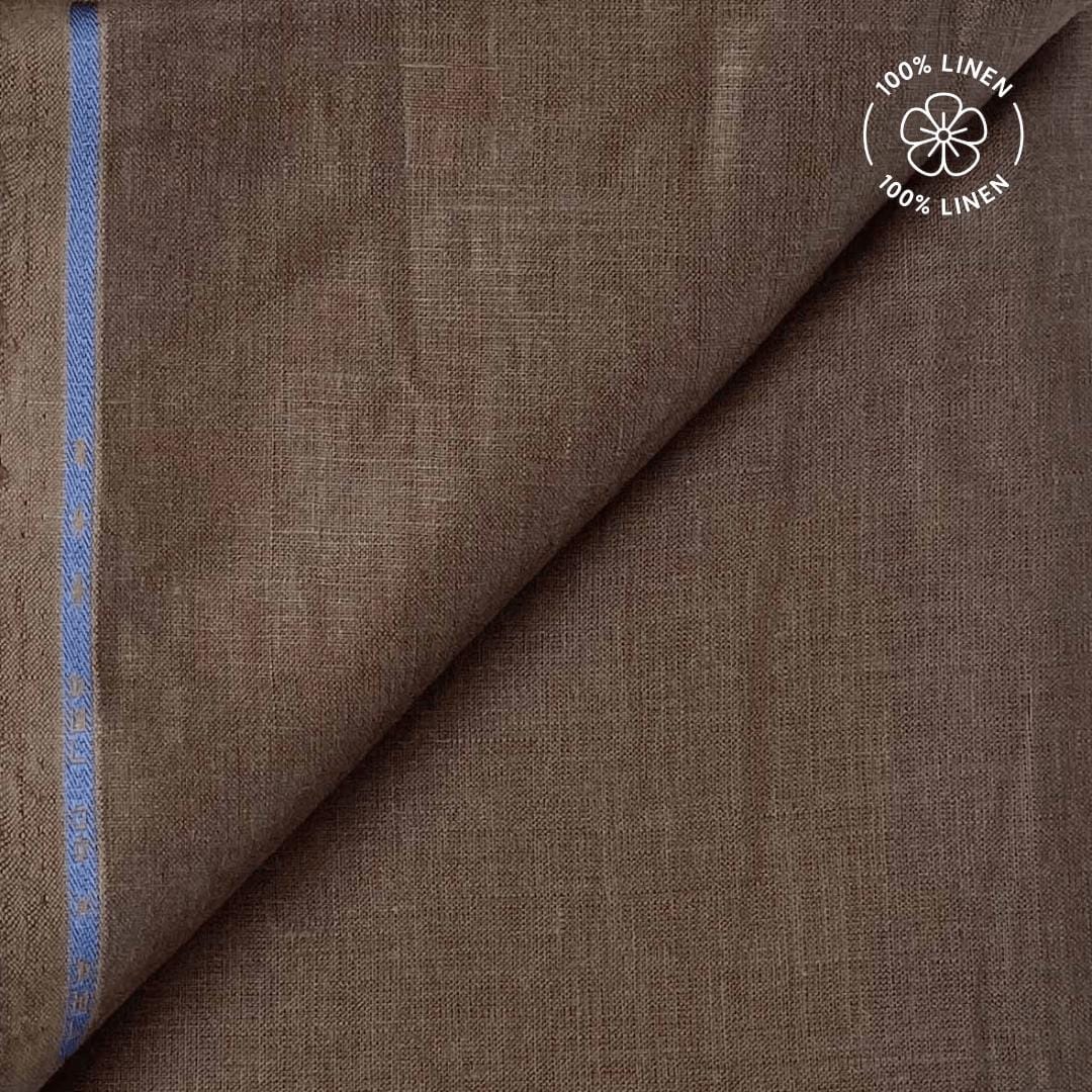 Premium Linen Fabric Cut Piece Chocolate Brown 60 Lea Linen Cut Piece