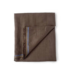 Premium Linen Fabric Cut Piece (CUT PIECE) Chocolate Brown Plain Premium 60 Lea Pure Linen Shirting Fabric (Width 58 Inches)