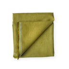 Premium Linen Fabric Cut Piece (CUT PIECE) Dusty Olive Green Plain Premium 60 Lea Pure Linen Fabric (Width 58 Inches)