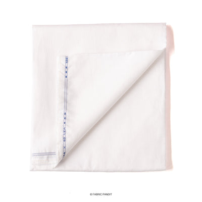 Premium Linen Fabric Cut Piece (CUT PIECE) Pure White Plain Premium 60 Lea Pure Linen Fabric (Width 58 inch)