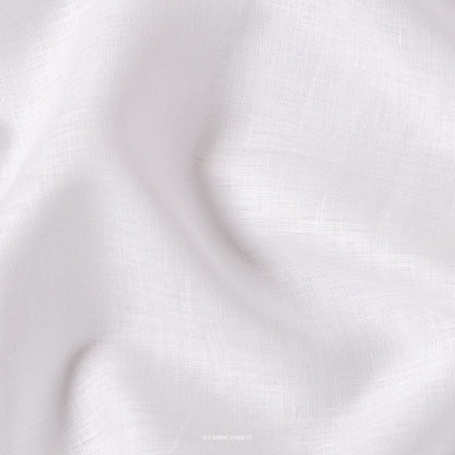 Premium Linen Fabric Cut Piece (CUT PIECE) Pure White Plain Premium 60 Lea Pure Linen Fabric (Width 58 inch)