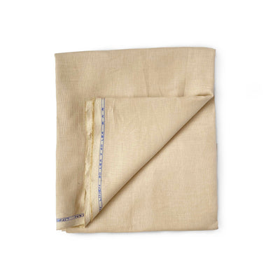 Premium Linen Fabric Cut Piece (CUT PIECE) Tuscan Beige Plain Premium 60 Lea Pure Linen Shirting Fabric (Width 58 Inches)
