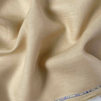 Premium Linen Fabric Cut Piece (CUT PIECE) Tuscan Beige Plain Premium 60 Lea Pure Linen Shirting Fabric (Width 58 Inches)
