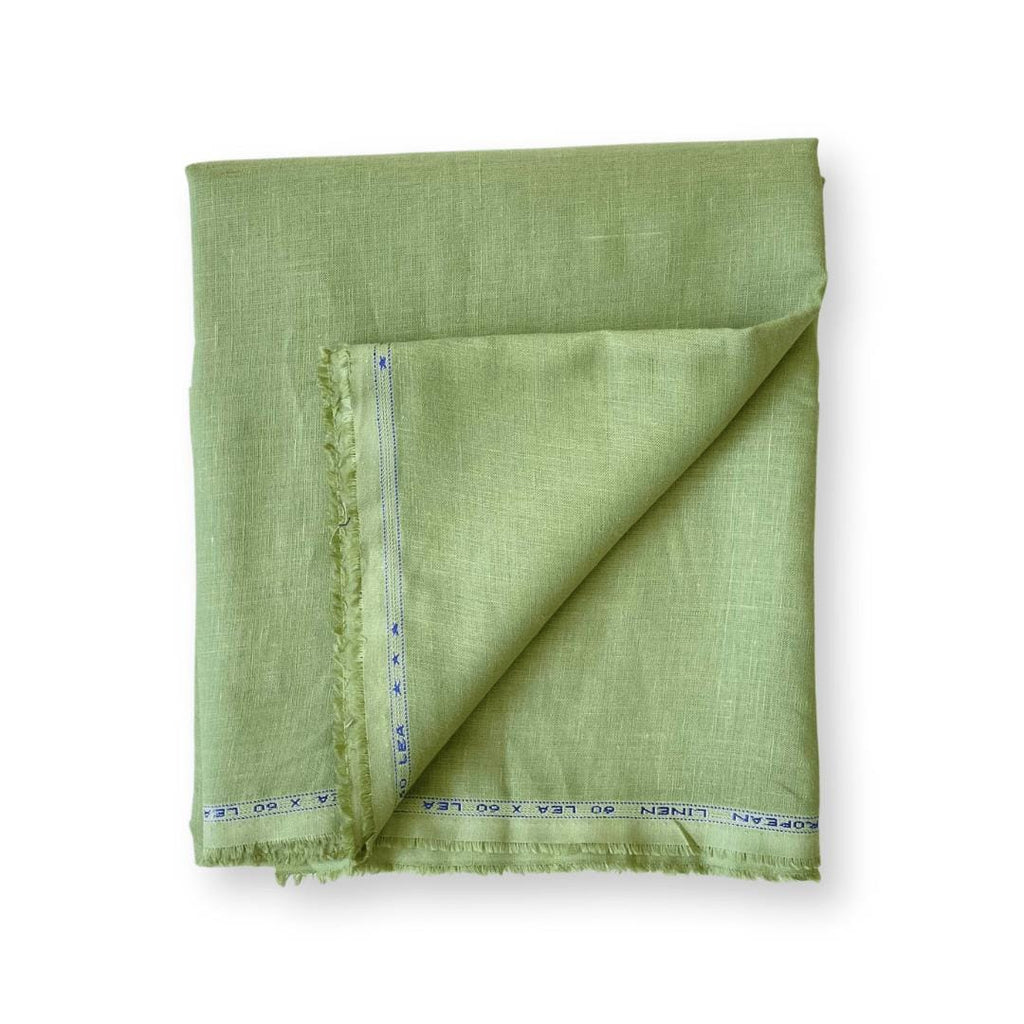 Premium Linen Fabric Cut Piece Light Olive Linen Cut Piece