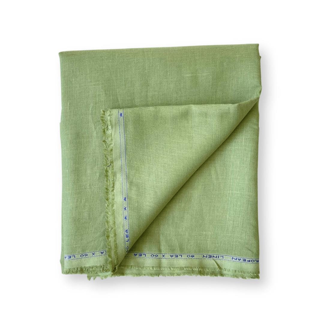 Premium Linen Fabric Cut Piece Light Olive Linen Cut Piece