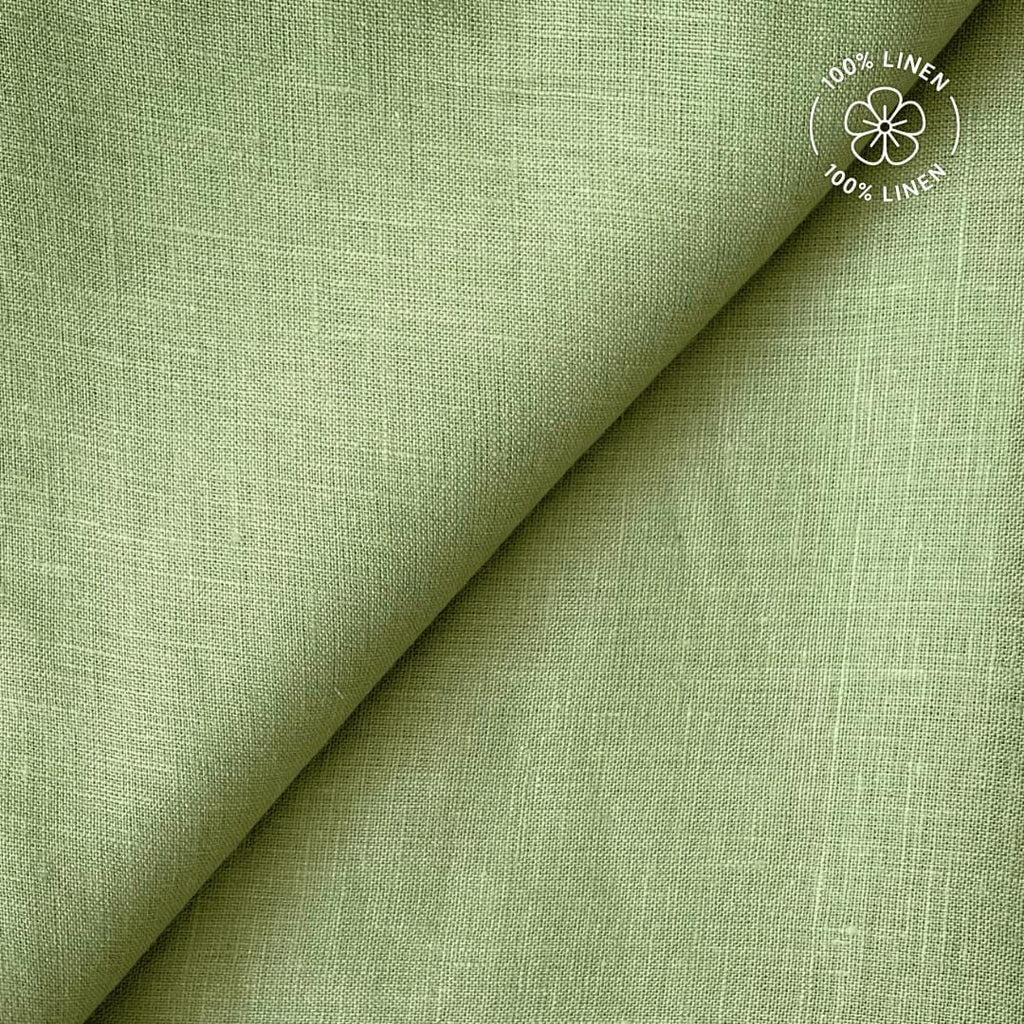 Premium Linen Fabric Cut Piece Light Olive Linen Cut Piece
