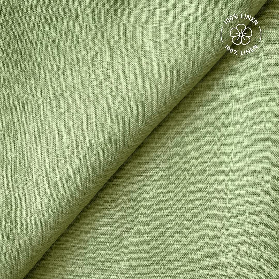 Premium Linen Fabric Cut Piece Light Olive Linen Cut Piece