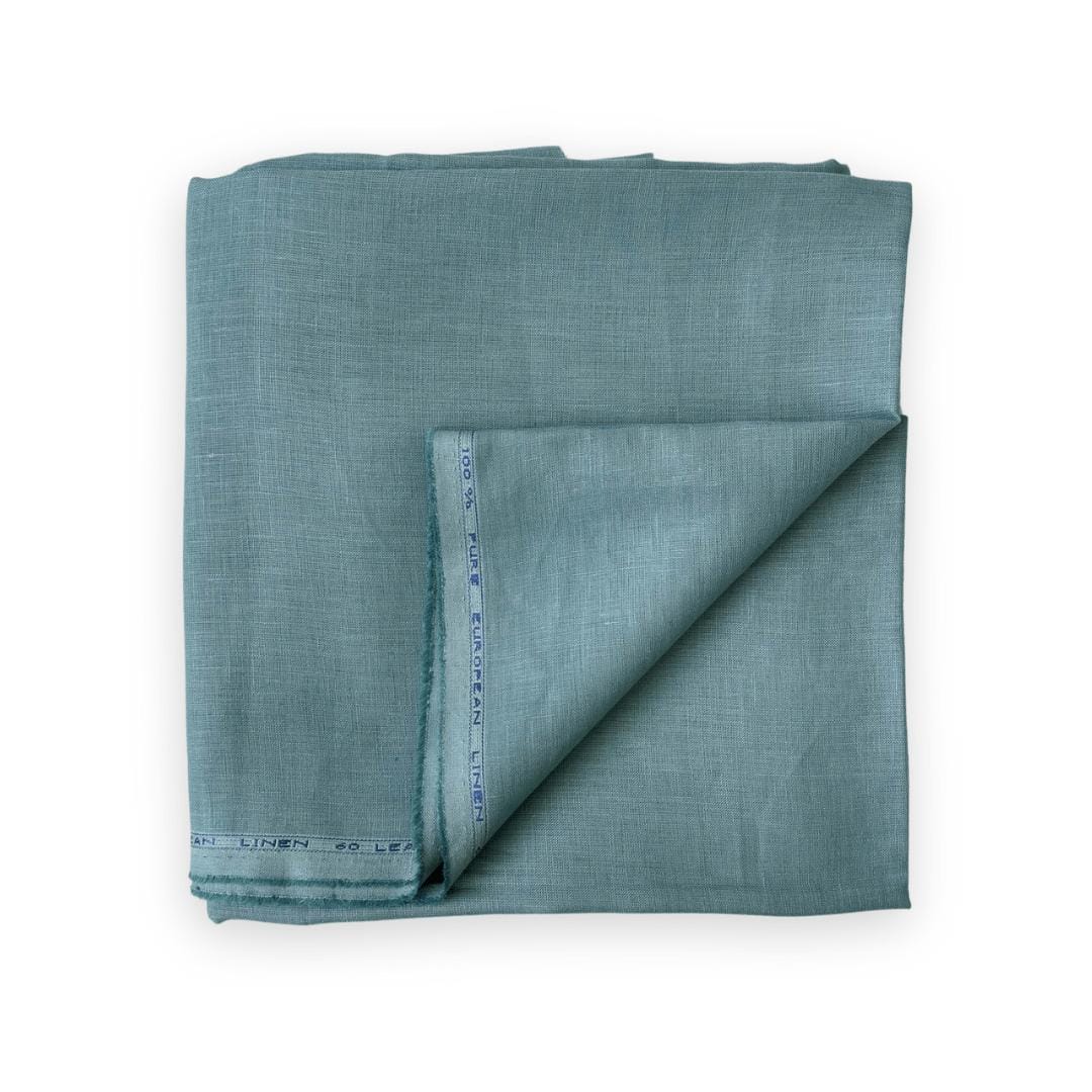 Premium Linen Fabric Cut Piece Light Sea Green 60 LEA Linen Cut Piece