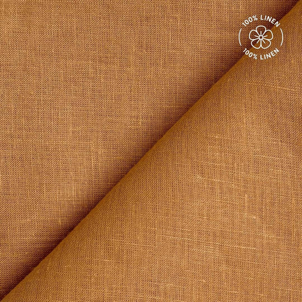 Premium Linen Fabric Cut Piece Mud Brown 60 LEA Linen Cut Piece
