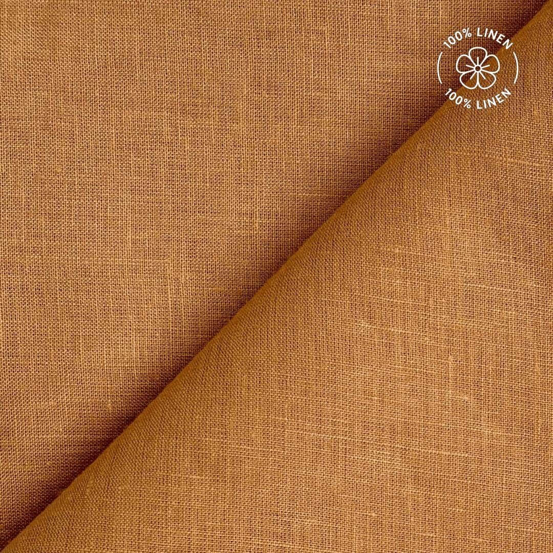 Premium Linen Fabric Cut Piece Mud Brown 60 LEA Linen Cut Piece