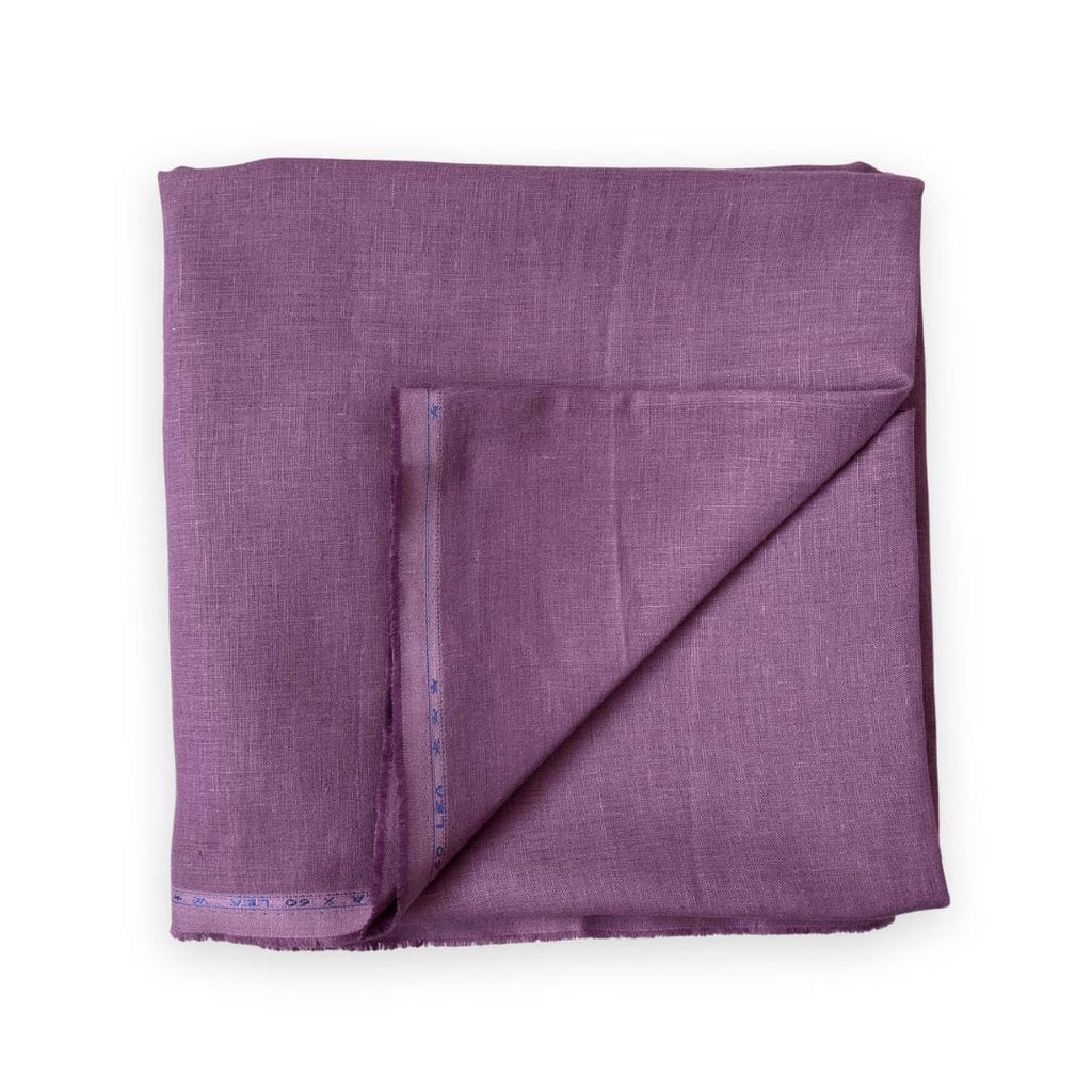 Premium Linen Fabric Cut Piece Plum Linen Cut Piece