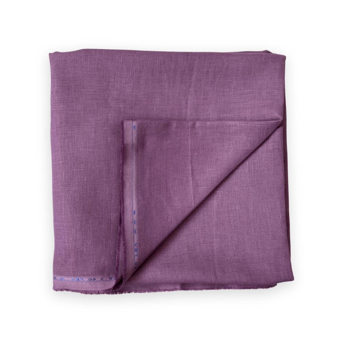 Premium Linen Fabric Cut Piece Plum Linen Cut Piece