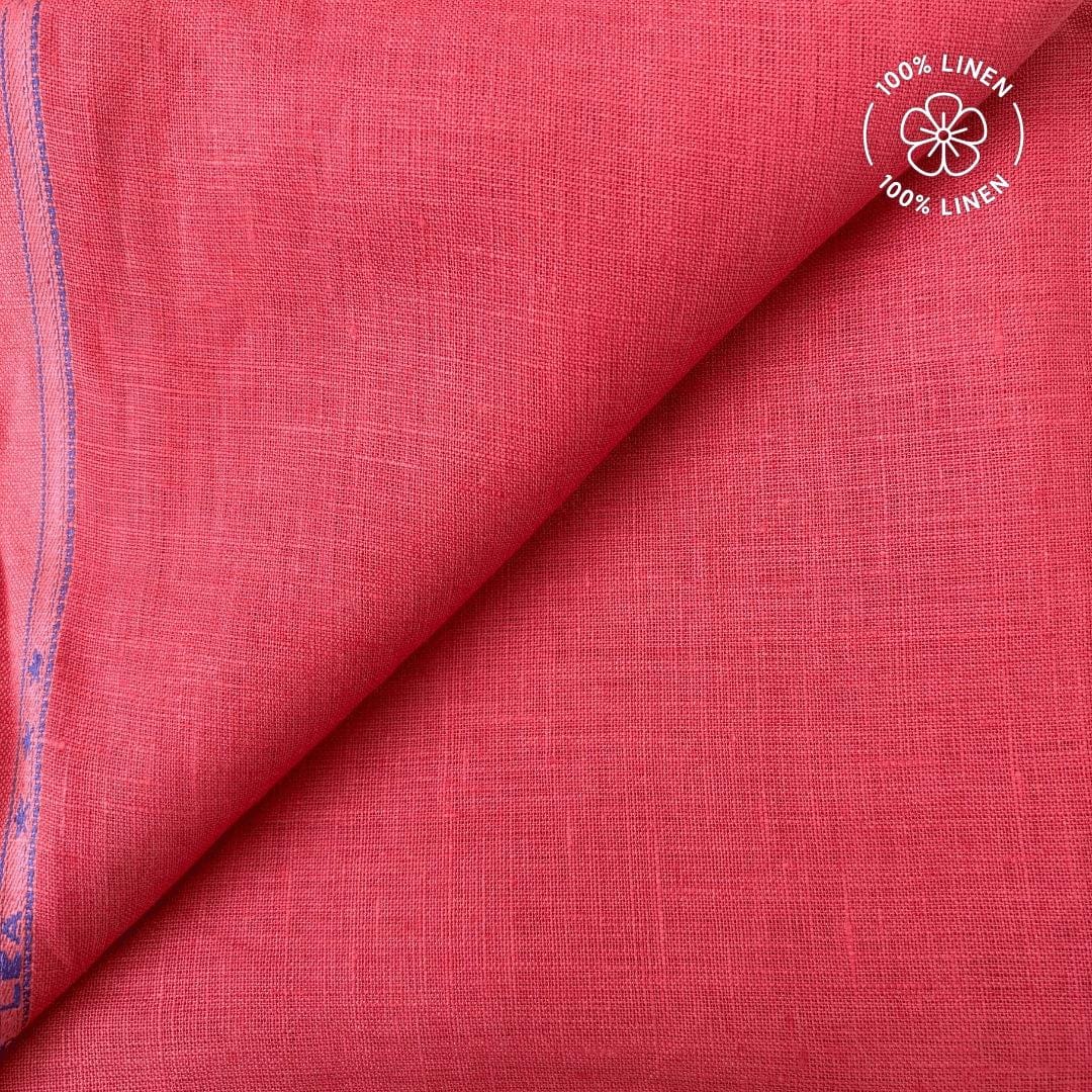 Premium Linen Fabric Fabric Bright Red 60 LEA Linen Fabric