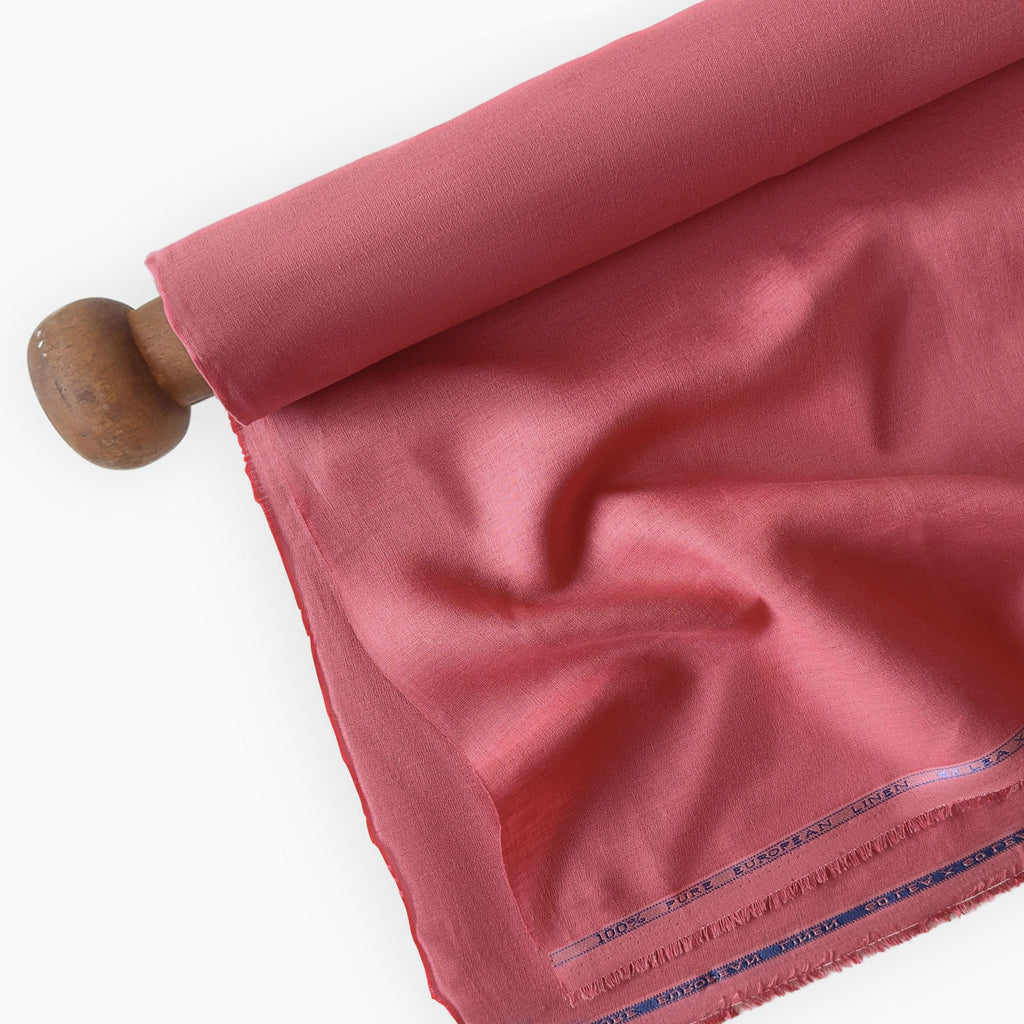 Premium Linen Fabric Fabric Bright Red 60 LEA Linen Fabric