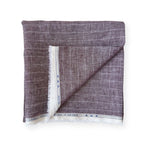 Premium Linen Fabric Fabric Brushed Wine & White Stripes Woven Premium 60 Lea Pure Linen Fabric (Width 58 Inches)